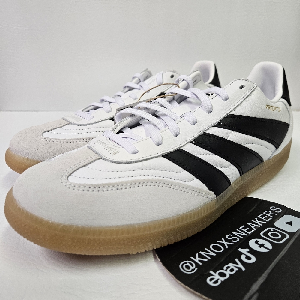 Adidas Predator Freestyle White Gum Indoor Soccer Shoes ID3832 Men's Size 10